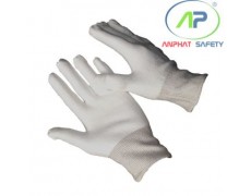 Găng tay chống cắt Dyneema không phủ màu trắng